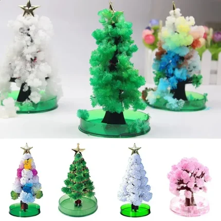 Type 4 14cm Magic Growing Christmas Tree DIY Fun Gift Toy Adult Children Family Festival Party Decoration Prop Mini 240914