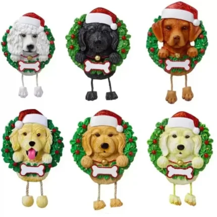 Lovely DIY Dogs Name Message Ornaments PVC Pet Dog New Christmas Tree Pendant Ornament Fy4894 T1011