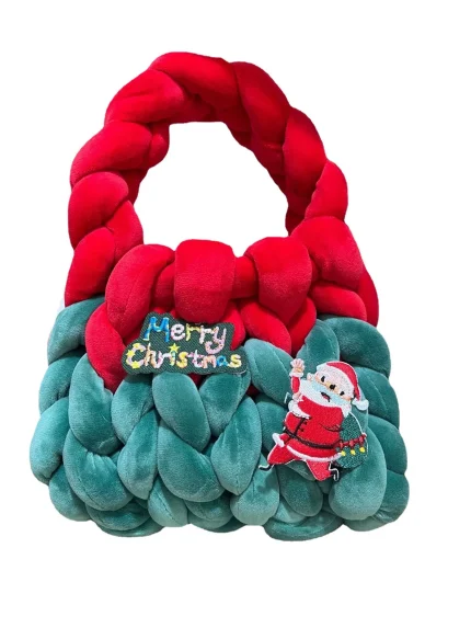 Flannel Filled New Gauze Strip Diy Women S Chunky Yarn Hand Knitted Christmas Holiday Halloween Gift Bag Christmas